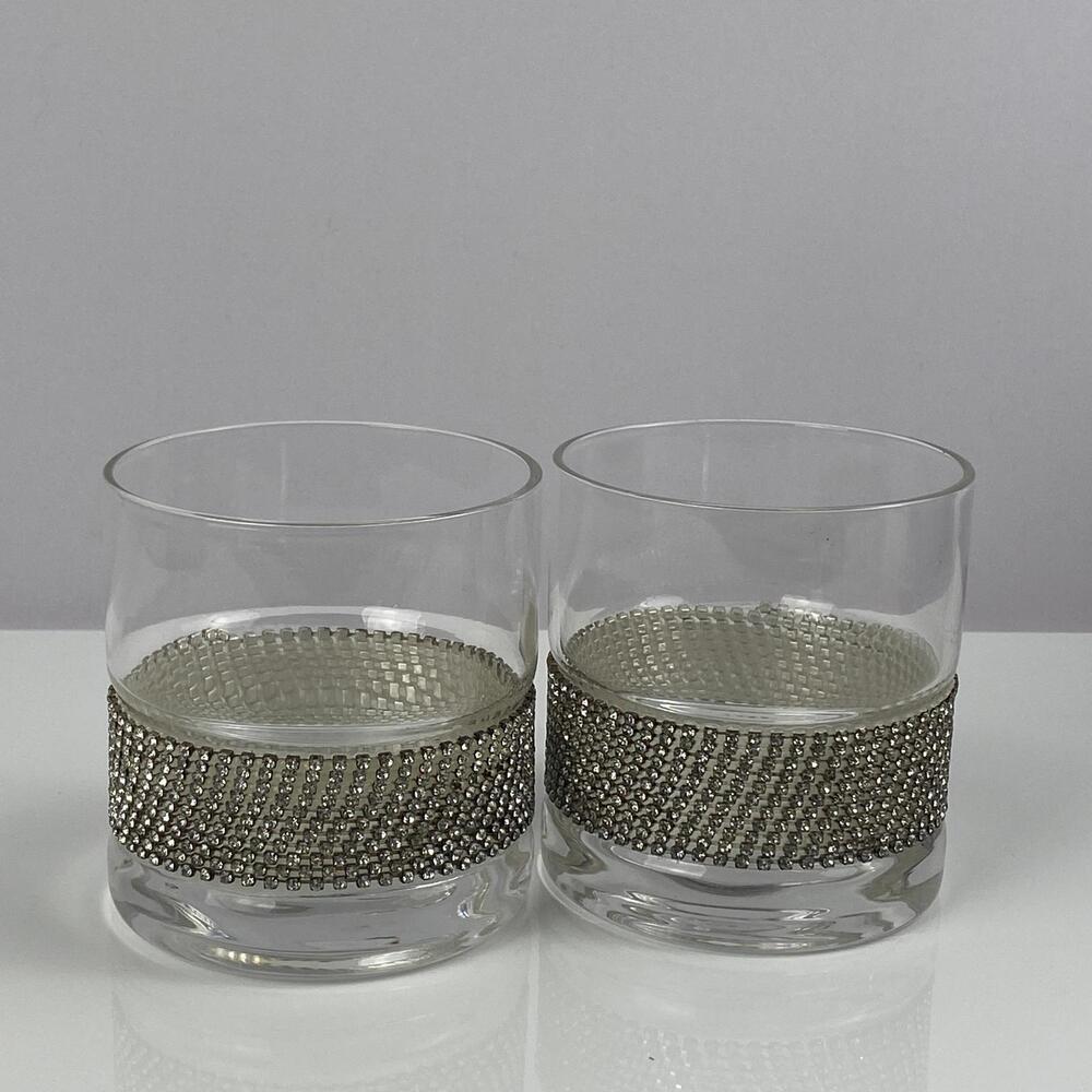 Christian Siriano early Rhinestone Old Fashioned Glasses